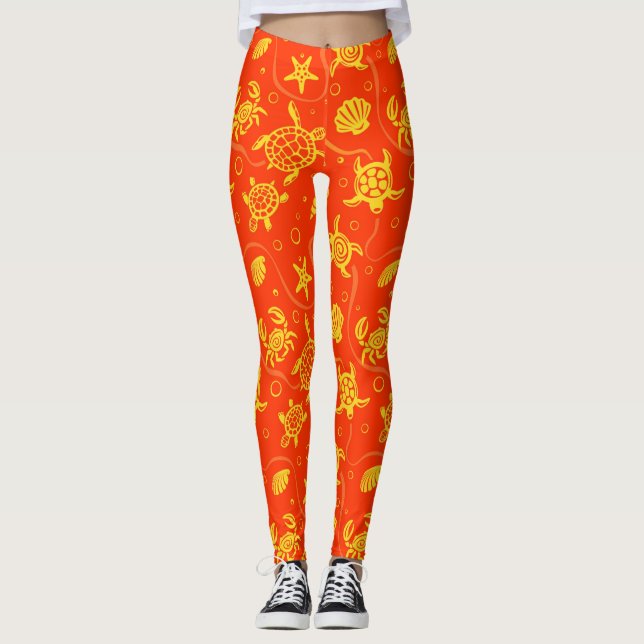 Turtles Pattern Leggings (Front)