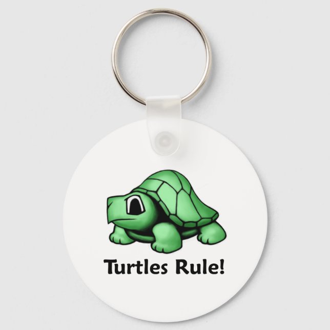 Turtles Rule! Key Ring (Front)