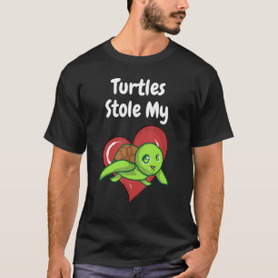 Turtles Stole My Heart - Sea Turtle Design T-Shirt