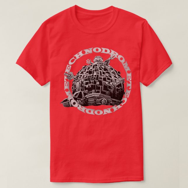 Turtles Technodrome Grey T-Shirt (Design Front)