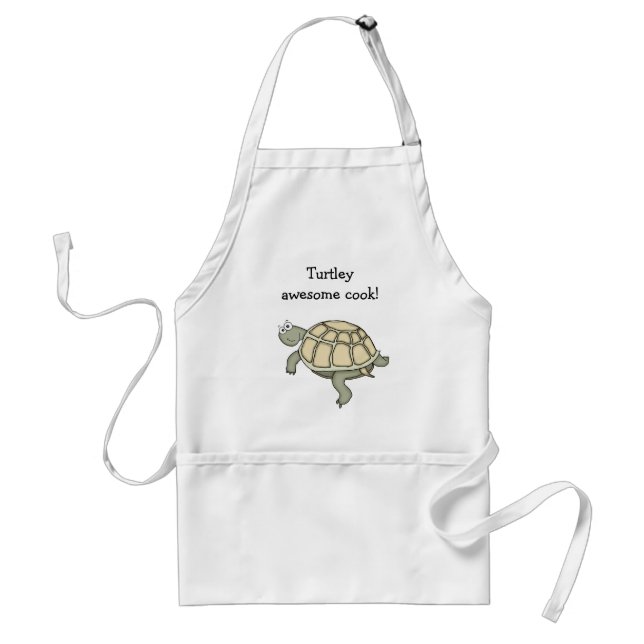 Turtley awesome cook! Turtle apron. Standard Apron (Front)