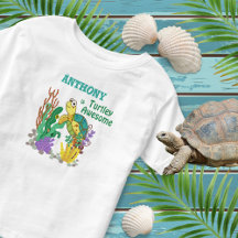 "Turtley Awesome" Cute Personalised Turtle
