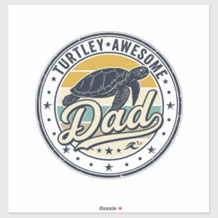 Turtley Awesome Dad Vintage Turtle Shirt Design_1