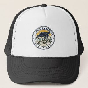 Turtley Awesome Dad Vintage Turtle Shirt Design_1 Trucker Hat