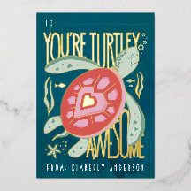 Turtley Awesome Foil Pressed Card