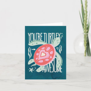 Turtley Awesome Folded Note Card