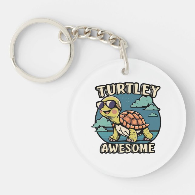 Turtley Awesome  Key Ring (Front)