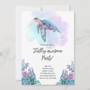 Turtley Awesome Party Invitation