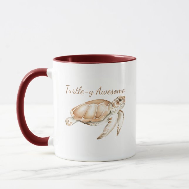 Turtley Awesome Sea Turtle Ocean Sea Animal Art   Mug (Left)