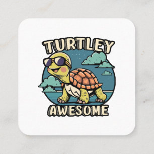 Turtley Awesome  Square Business Card