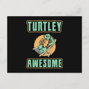 Turtley Awesome Turtle Lover Turtles Funny Gift Postcard