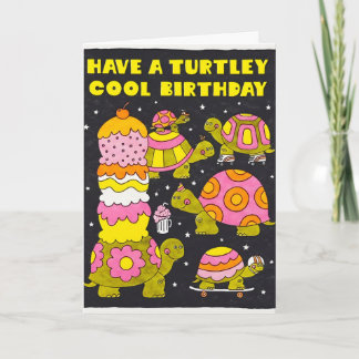 Turtley Cool Birthday Letterpress Card