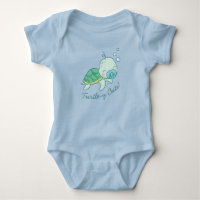 Turtley Cute Sea Turtle Shower Kawaii Blue Boy