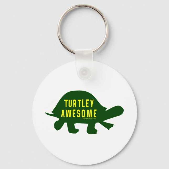 Turtley Totally Awesome Key Ring (Front)