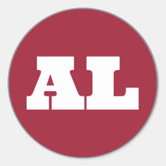 Tuscaloosa (AL) - Crimson x White x Grey Classic Round Sticker