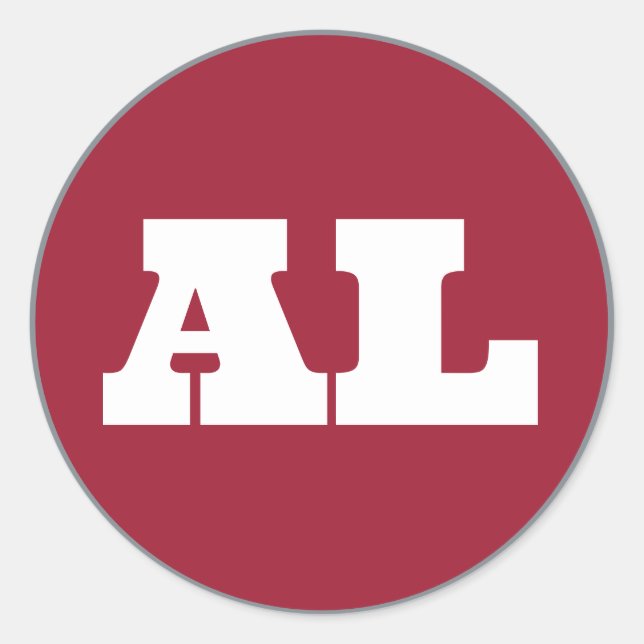 Tuscaloosa (AL) - Crimson x White x Grey Classic Round Sticker (Front)