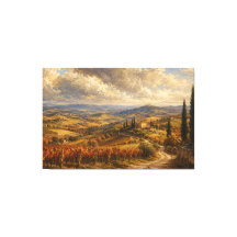 Tuscan Autumn Countryside Landscape Painting