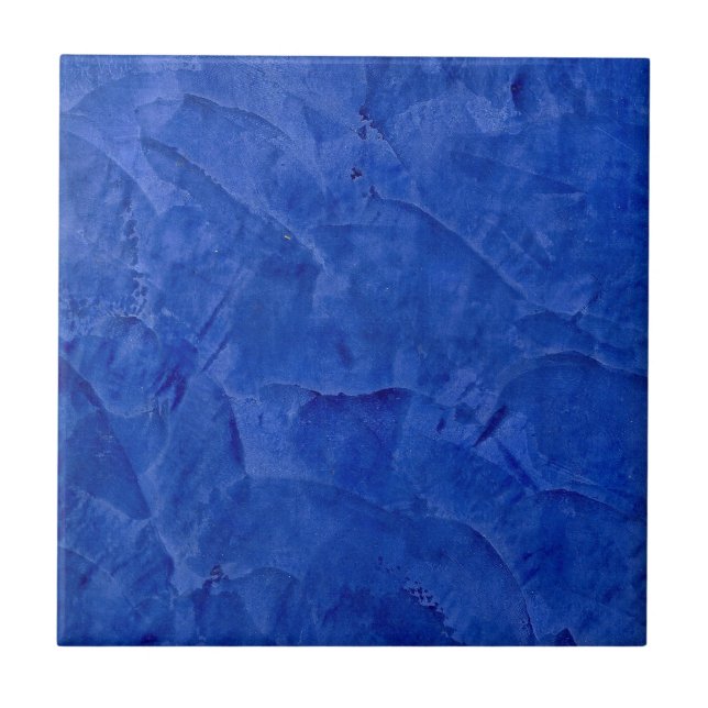 Tuscan Blue Faux Finish Tile (Front)