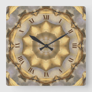 Tuscan Colour Retro ~   Square Wall Clock