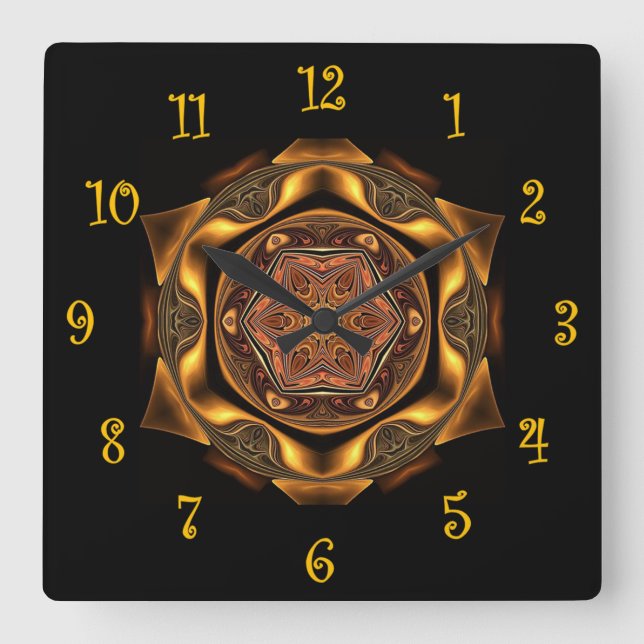 Tuscan Colours ~ Beautiful Exotic & Mysterious ~   Square Wall Clock (Front)