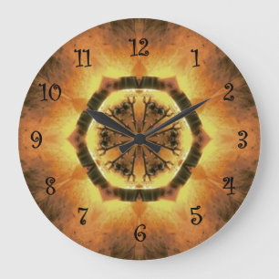 Tuscan Colours ~ Gold, Russet, White 74 Large Clock