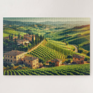 Tuscan Countryside - Breathtaking Scenic Landscape Jigsaw Puzzle