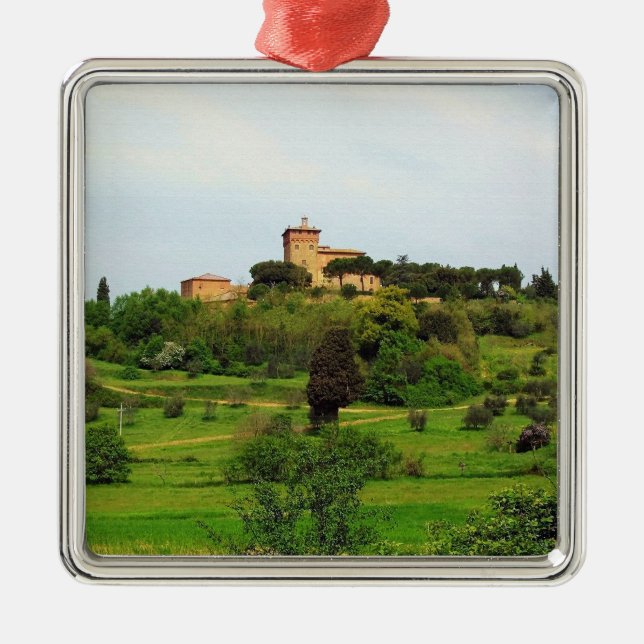 Tuscan Countryside Metal Ornament (Front)