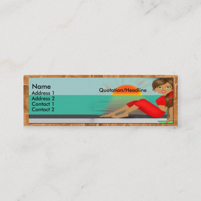 Tuscan Diva Profile Card.. Mini Business Card (Front)