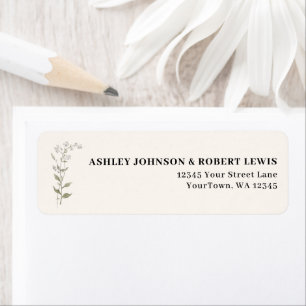 Tuscan Garden Wedding Romantic Floral Return Address Label