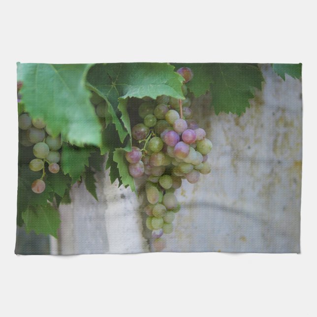 Tuscan Grapes Vineyard Kitchen Towel (Horizontal)