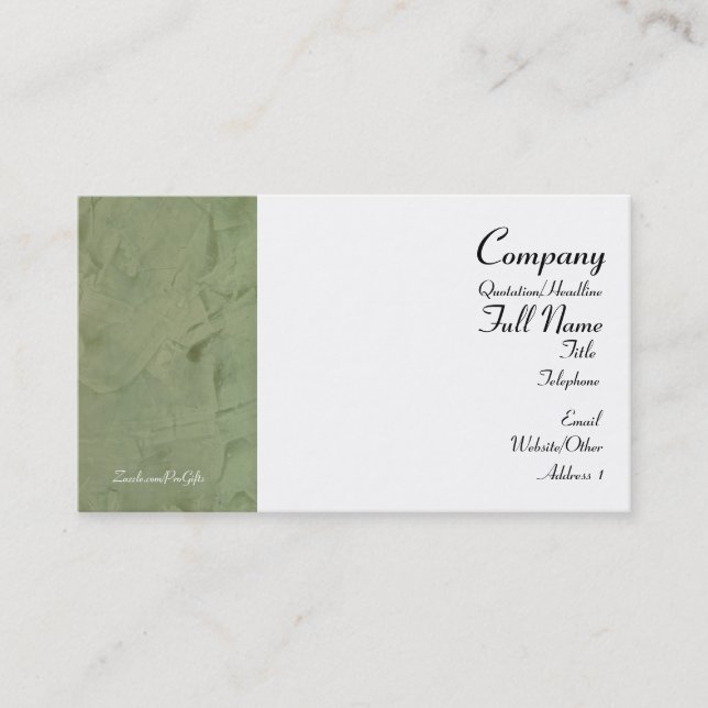 Tuscan Green Business Cards (Front)