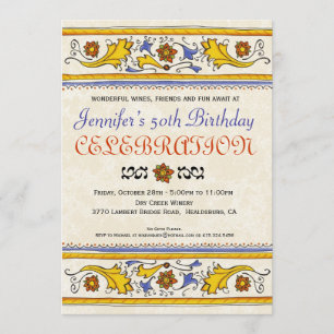 Tuscan Italian Party Invitation