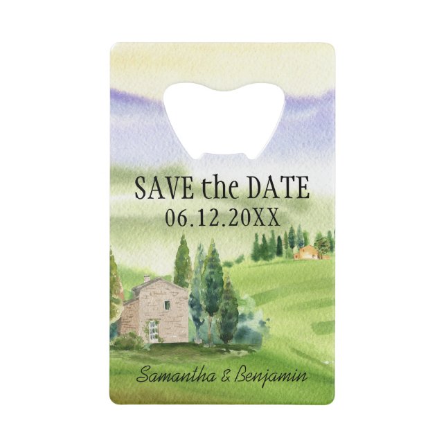 Tuscan Italian Wedding Save The Date (Front)