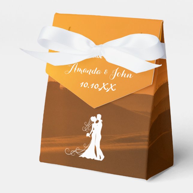 Tuscan Italy Wedding Favour Thank You Box (Front Side)