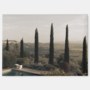 Tuscan landscape hidden behind cypresses (2024) magnet