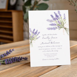 Tuscan Lavender Floral Wedding Invitation