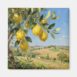 Tuscan Lemon Tree Landscape Magnet