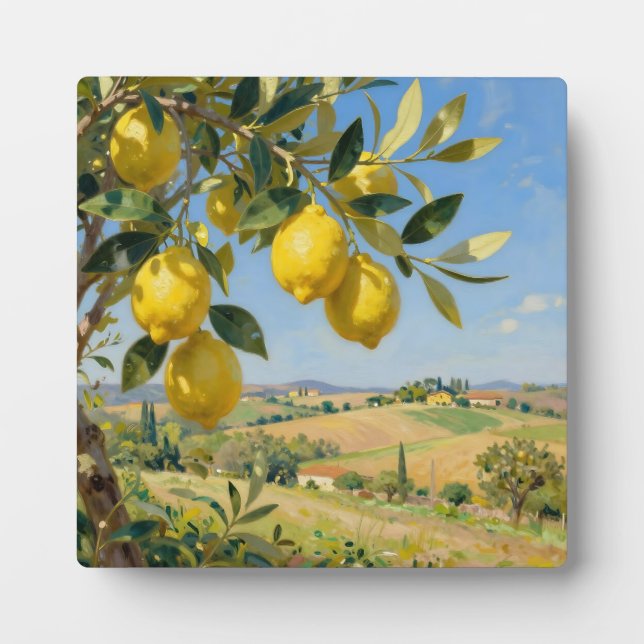 Tuscan Lemon Tree Landscape Plaque (Front)
