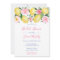 Tuscan Lemons Pink Watercolor Floral Bridal Shower