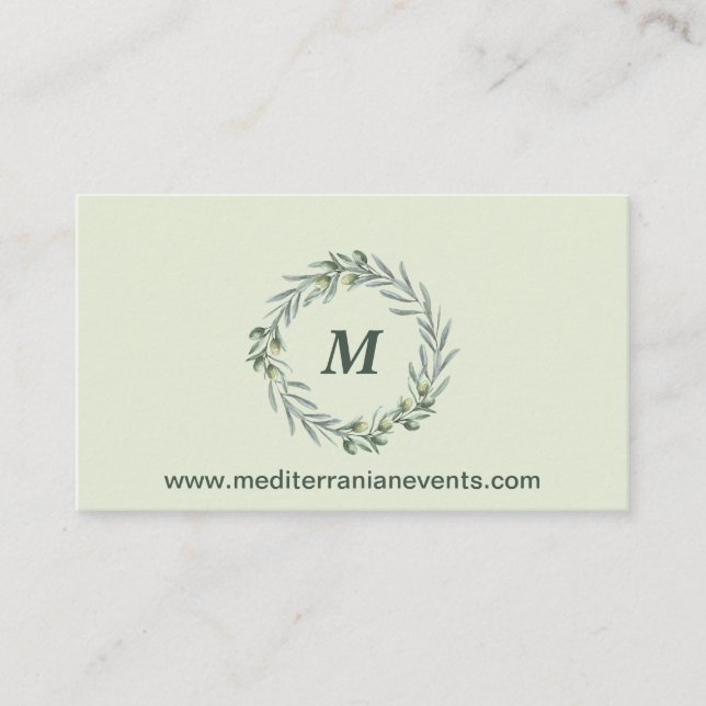 Tuscan Olive Garden Business Card (Front)
