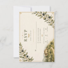 Tuscan Olive Garden Wedding RSVP | Italy