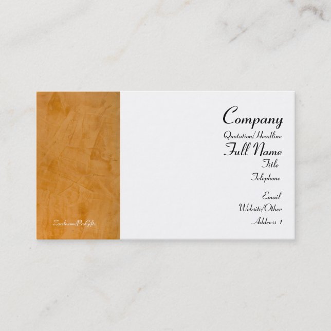 Tuscan Orange Business Cards (Front)