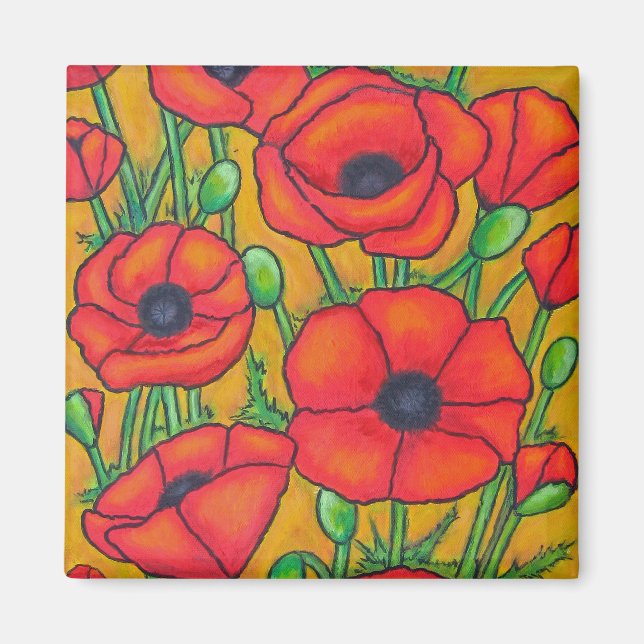 Tuscan Poppies Magnet (Front)