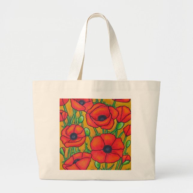 Tuscan Poppies Tote Bag (Front)