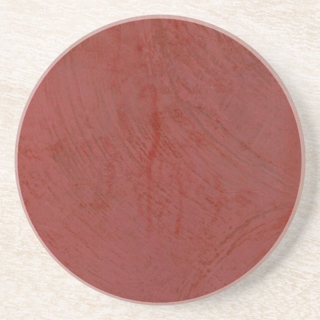 Tuscan Red Faux Finish Coaster (Front)