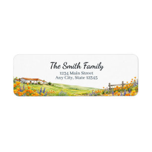 Tuscan Return Address Labels Personalised