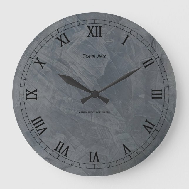 Tuscan Slate Stucco Sharper Version Large Clock (Front)
