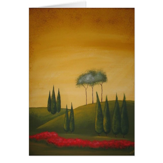 Tuscan Trees and Poppies (Front)