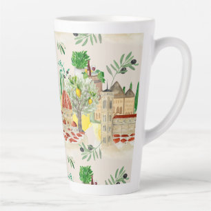 Tuscan,Tuscany,Italy,olives,lemons, citrus   Latte Mug