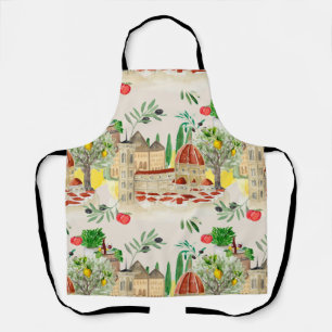 Tuscan,Tuscany,Italy,olives,lemons,tomatoes Apron